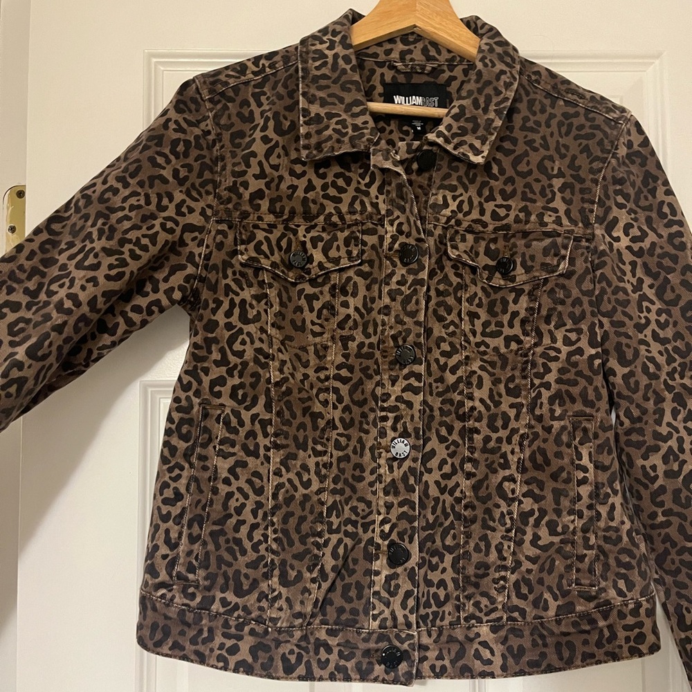 Leopard print Jean jacket